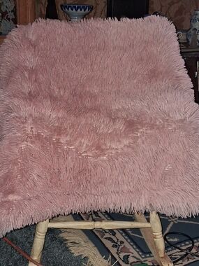 Source Unknown Blush Pink Shag Throw Blanket